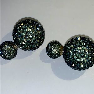 Swarovski Ball Stud Double Sided Earrings